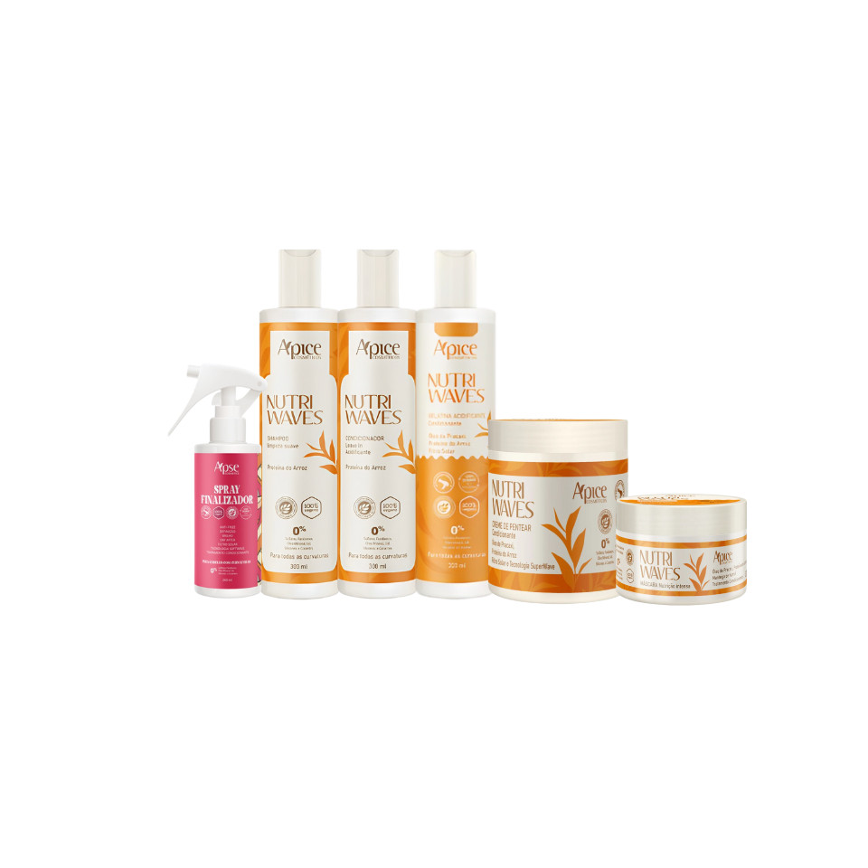 Kit Nutriwaves - Shampoo, Condicionador, Creme de Pentear e Outros Produtos para Cuidado Capilar