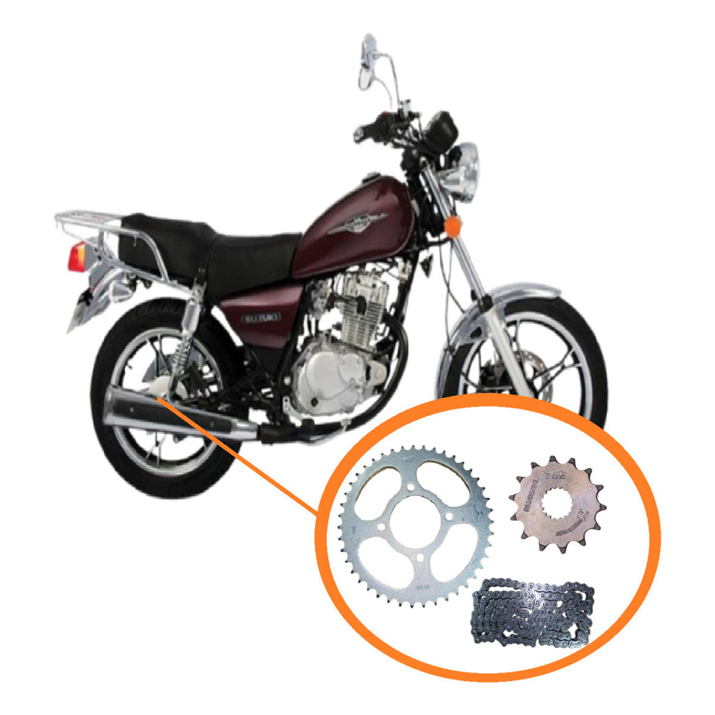 Kit Relação Tração Transmissão Yes Katana Intruder 125 2002 a 2010 2011 2012 201