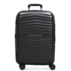 Mala Média 23 Kg Polipropileno 4 Rodas Hong Kong Preta