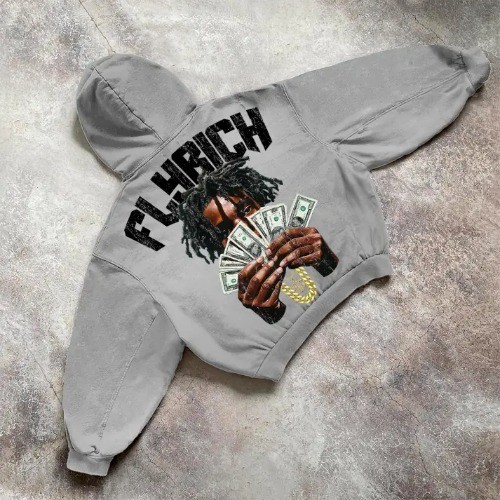 Moleton "Fly Rich" Com Dolares  Moda Gangsta