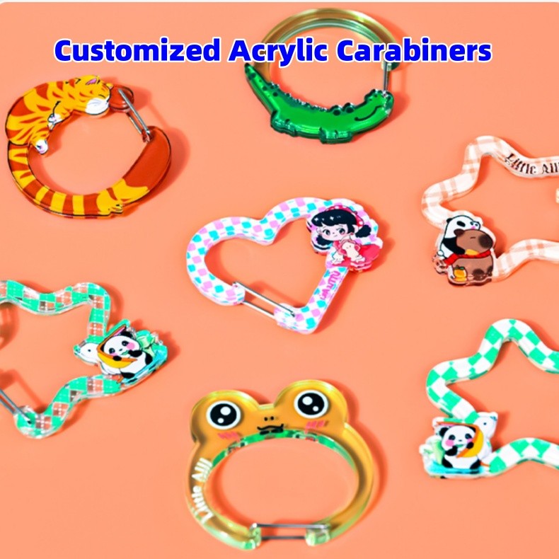Charme De Chaveiro Acrílico Personalizado Com Mosquetões Acrílicos Personalizados Por Atacado