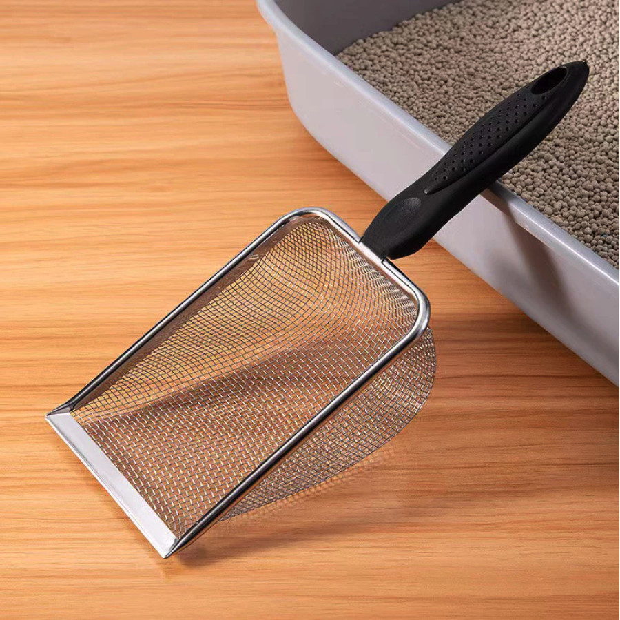 Prática Pá De Aço Inoxidável Para Animais De Estimação Confortável De Gato De Superfície Aumentada