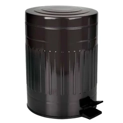 Lixeira de Aço Retro Preta 5L 8239 MOR