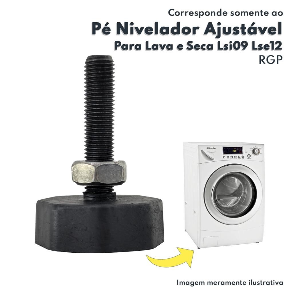 Pe Nivelador Ajustavel Para Lava e Seca Electrolux Lse11 Lse12 RGP Pe Nivelador Completo