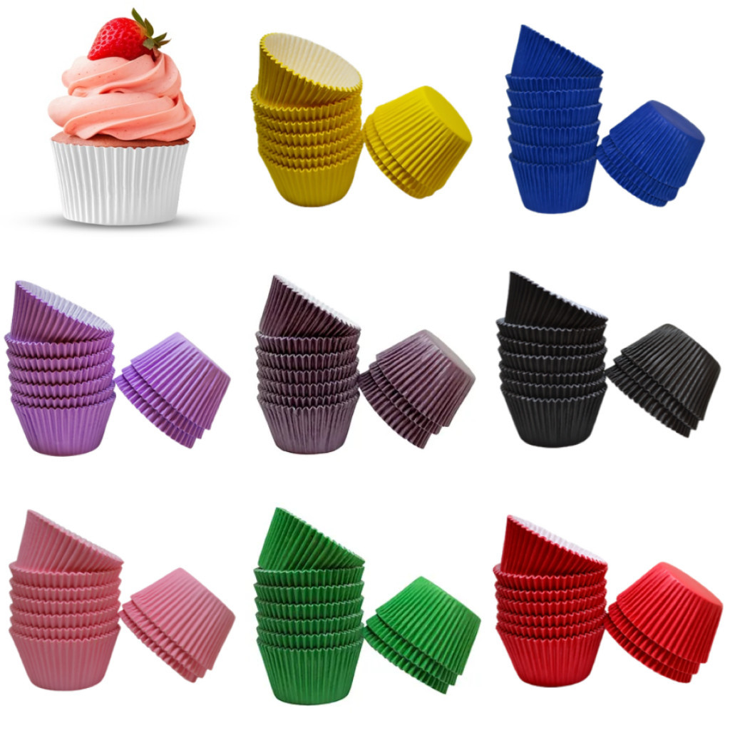 100 Forminha FORNEÁVEL para Cupcake e Mini Cupcake Reiki Embalagens em Oferta na Shopee