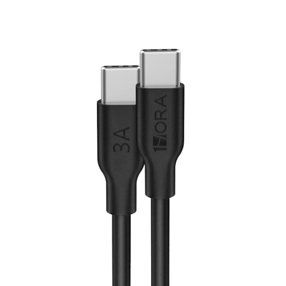 1Hora Cabo USB tipo C para tipo C 3A 1m preto CAB252 em Oferta na Shopee