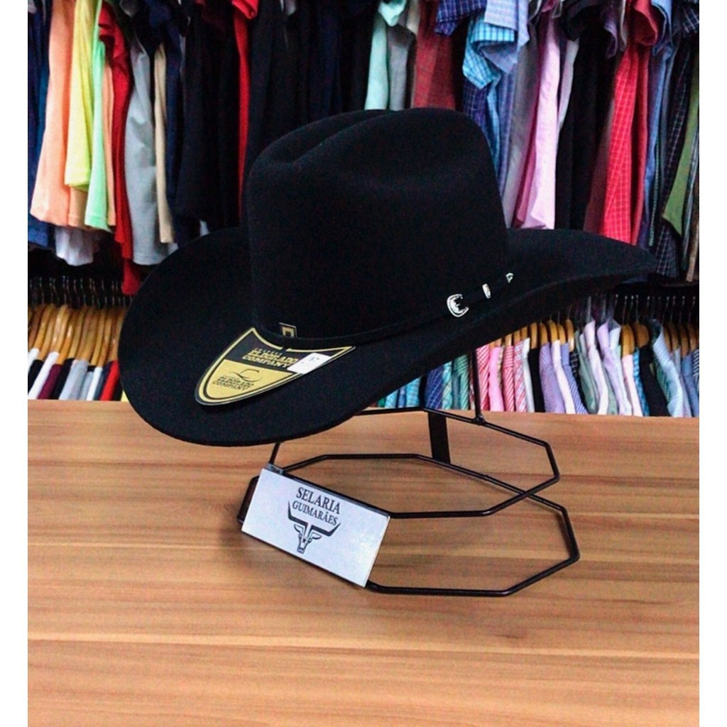 CHAPÉU ELDORADO AMERICAN HORSE LÃ PRETO ABA 10