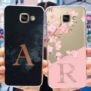 Para Samsung A5 2016 Caixa A510Y Silicone Transparente À Prova De Choque Cartas De Luxo Com Padrão De Flores Bonitas Galaxy Pára-Choques De Capa Traseira