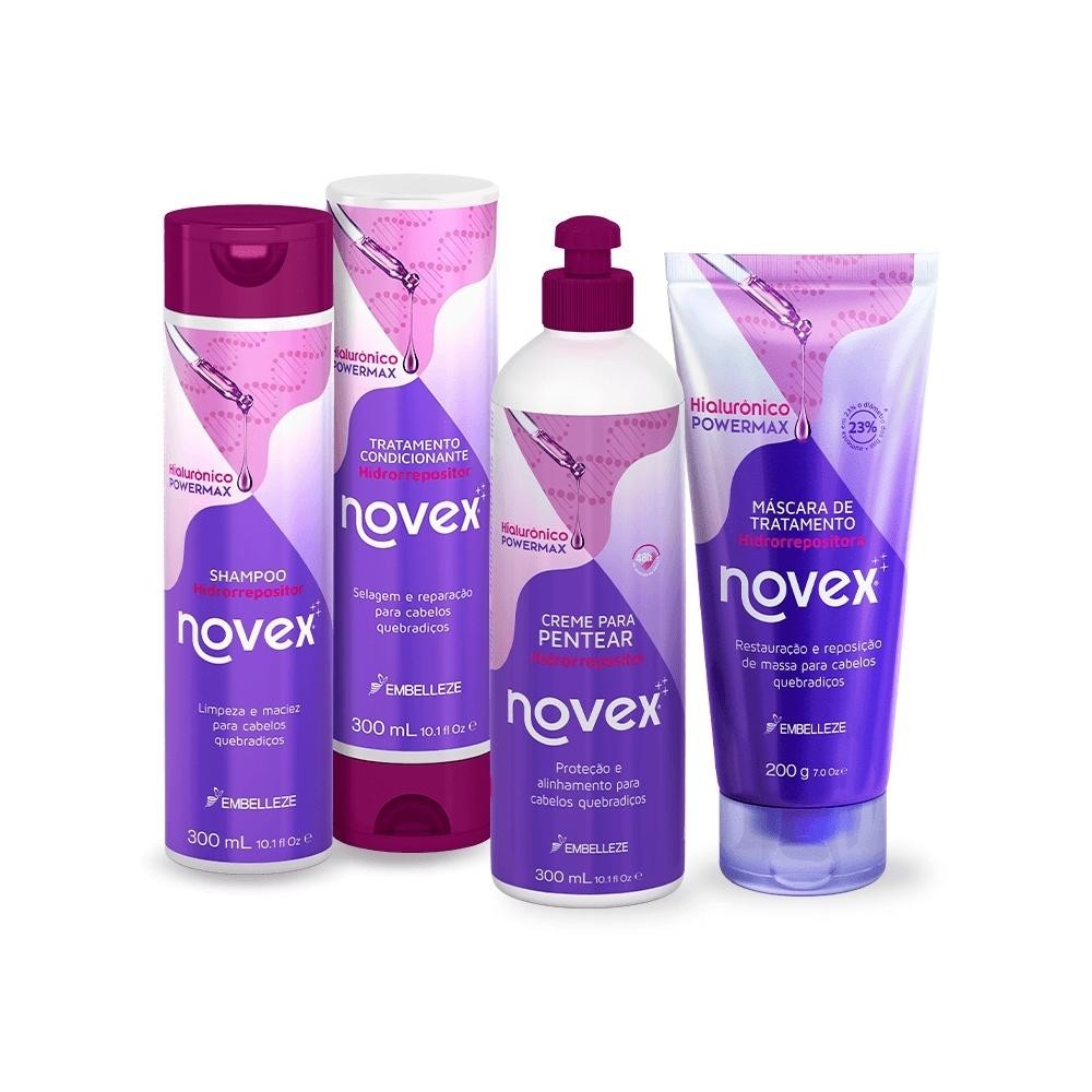 Kit Novex Hiaurônico PowerMax Tratamento Diário em Oferta na Shopee