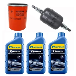 Kit Revisão 3 Litros Óleo 15W40 Ipiranga + Filtro Óleo e Combustível Palio Siena Strada Punto Idea Doblo Uno Fiorino Motores Fire Inclusive Flex