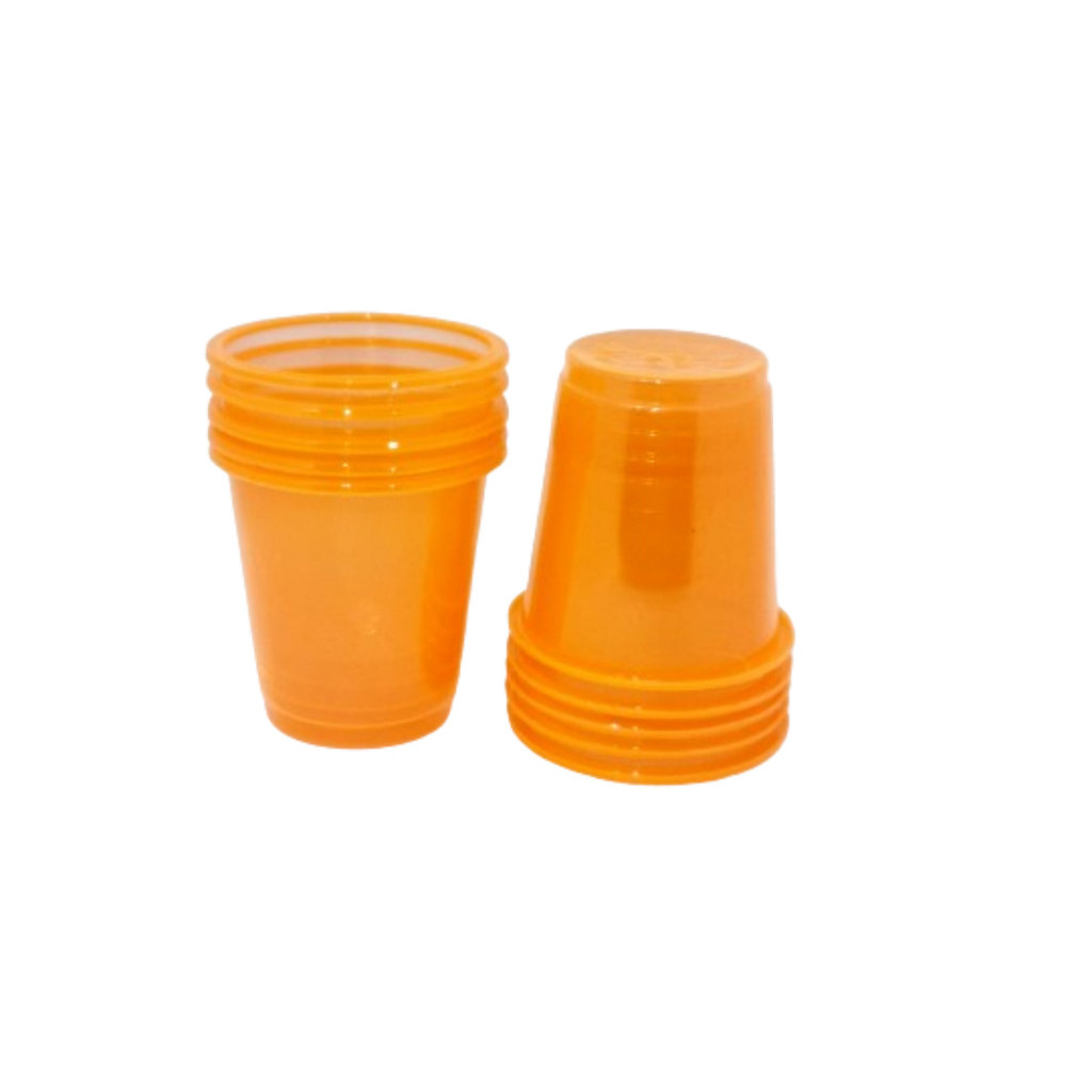 Copo Biodegradável Crystal Shot 30ml Laranja Neon - 10 unid em Oferta na Shopee