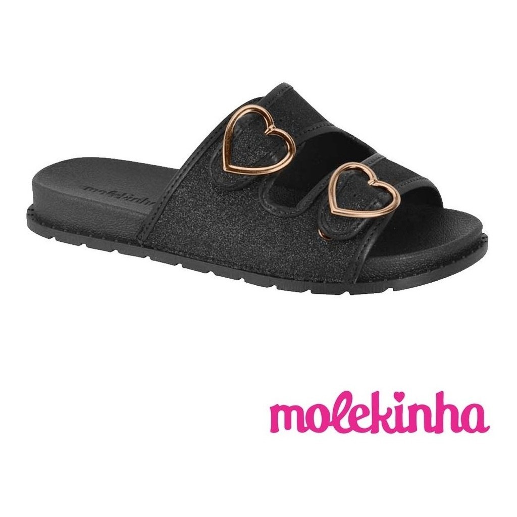 Sandália Papete Slide Juvenil Molekinha Papete Casual