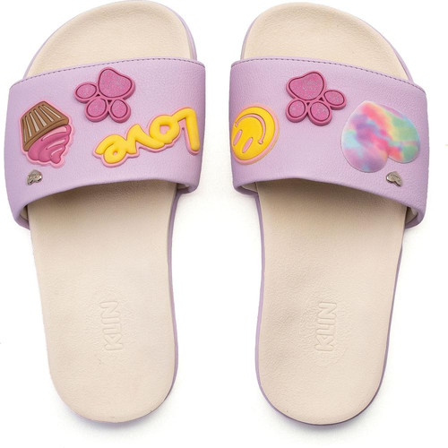 Chinelo Slide Infantil Feminino Klin com Coração Tie Die  Dia a Dia - Baby & Kids Fashion