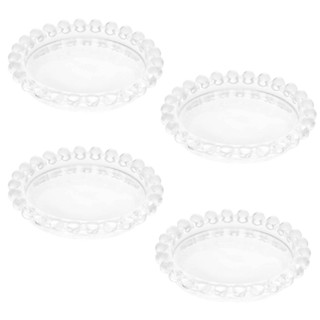 4 Pratos Wolff Pearl de Cristal 10cm