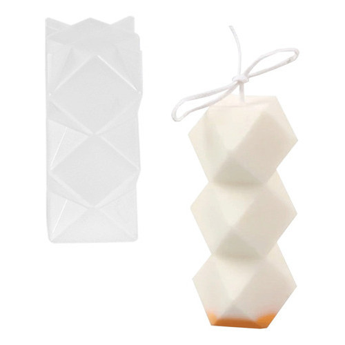 Molde De Silicone Formato Vela Cilíndrica Modelo 02