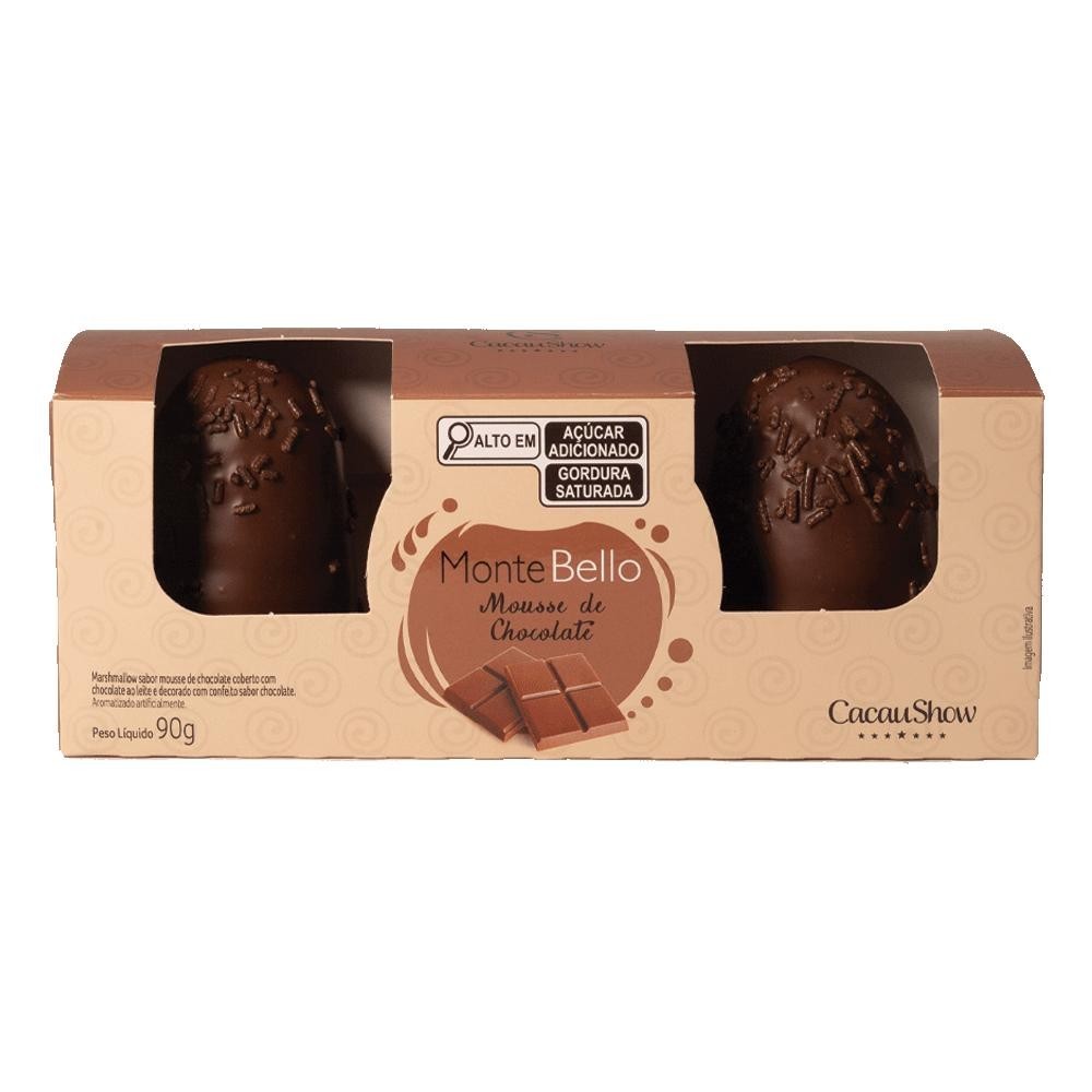 Montebello Marshmallow Mousse De Chocolate 90G Cacau Show em Oferta na Shopee