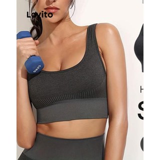 Lovito Sutiã Esportivo Esportivo Patchwork Colorblock Para Mulheres LNL45087