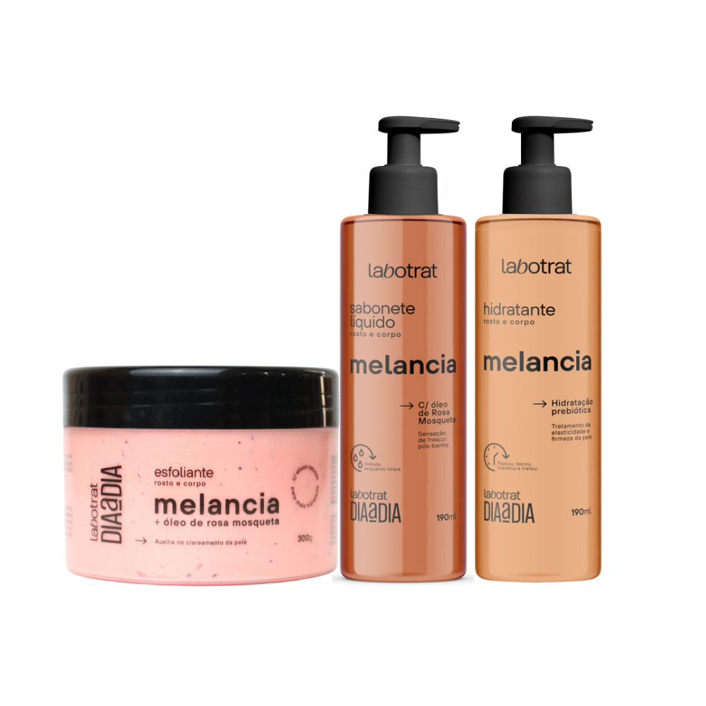 Kit Esfoliante Hidratante Sabonete Melancia Corpo Labotrat em Oferta na Shopee