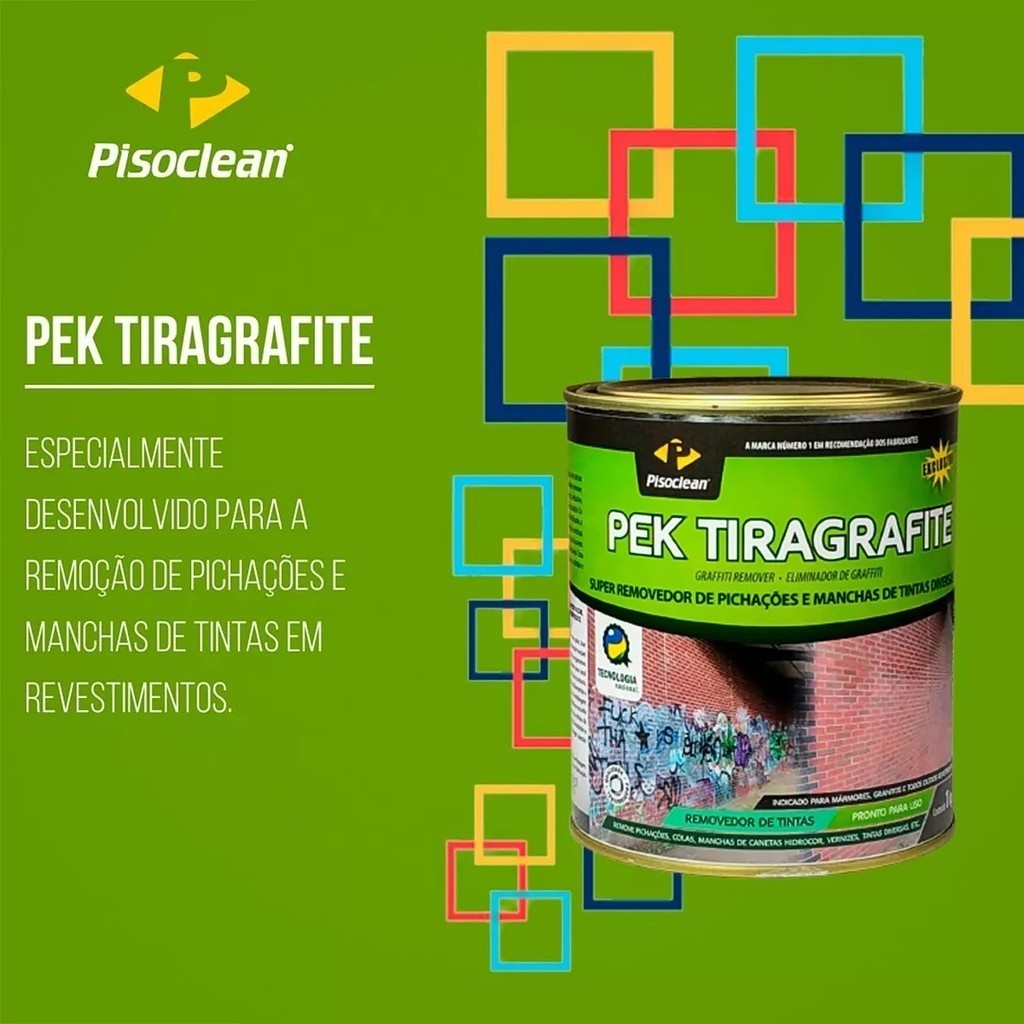 Pek Tiragrafite Removedor de Pichações Tintas Diversas Pisoclean 1Kg