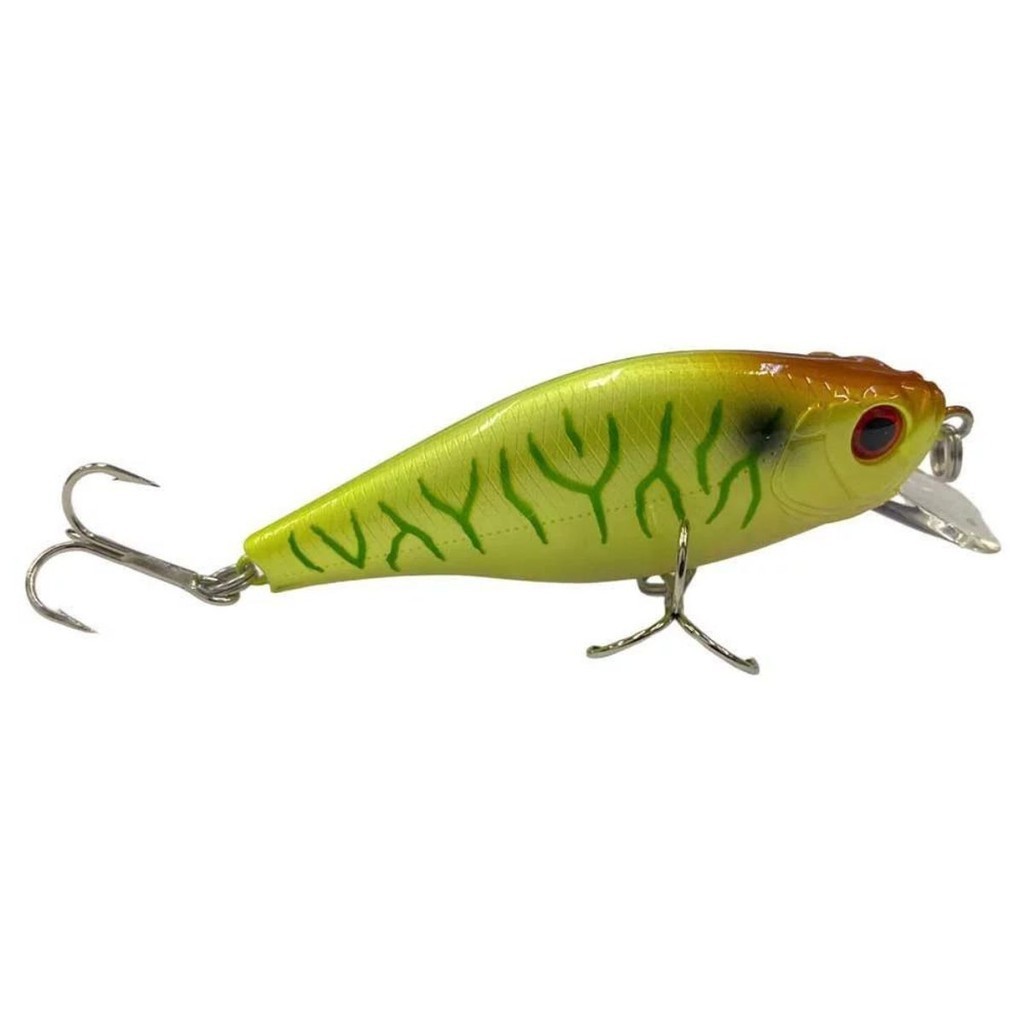 Isca Artificial Para Pescaria Meia Água Peixes Robalos E Tucunarés TIEMCO FLAT PEPPER 60F 7G 190