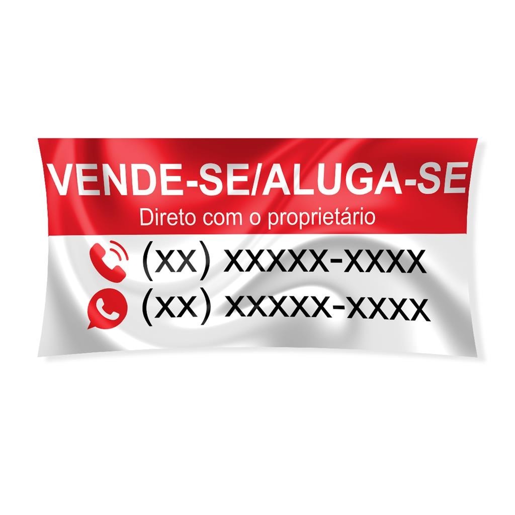 Faixa Vende/Aluga-se Personalizada 100% Poliester 92x40cm