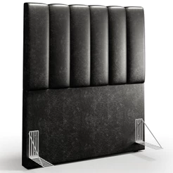 Cabeceira Cama Box Solteiro 100 cm Dália W01 Couríssimo Preto - Lyam Decor