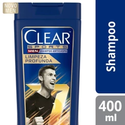 Shampoo Clear Men Sports Anticaspa Limpeza Profunda 400ml