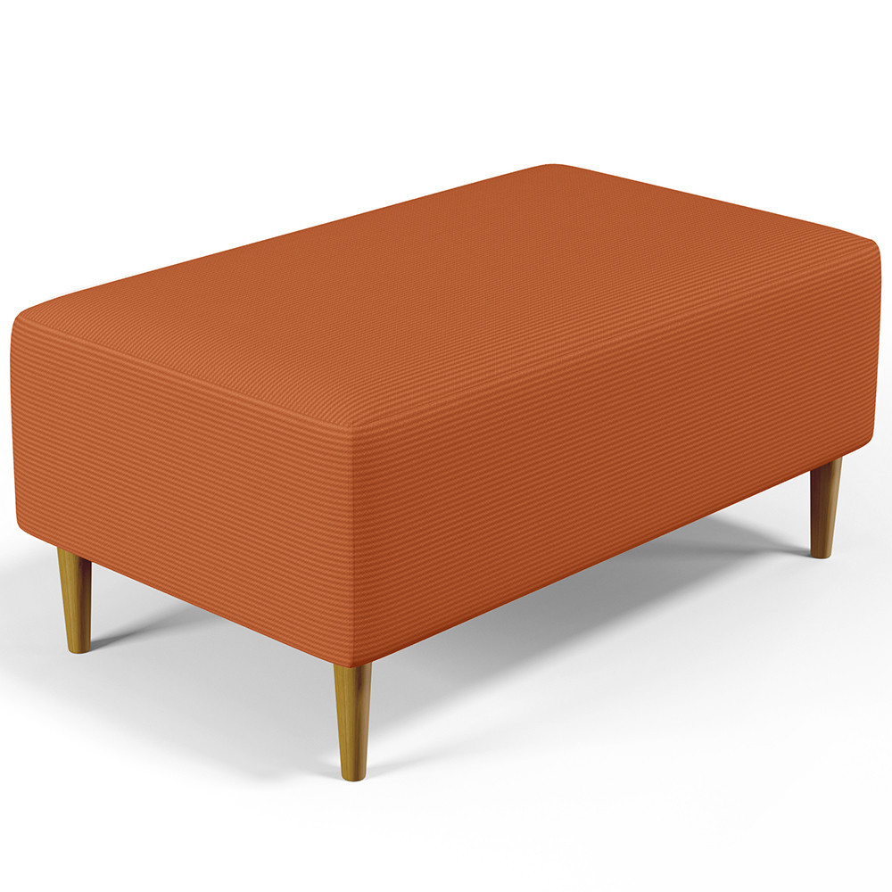 Puff Decorativo Sala de Estar Cléo W01 Pés Palito 90 cm Tecido Terracota - Lyam Decor - Home & Living
