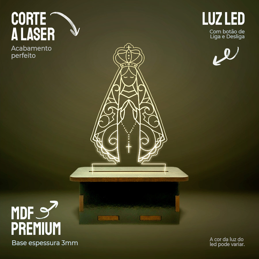 Mini Luminária Nossa Senhora de Aparecida