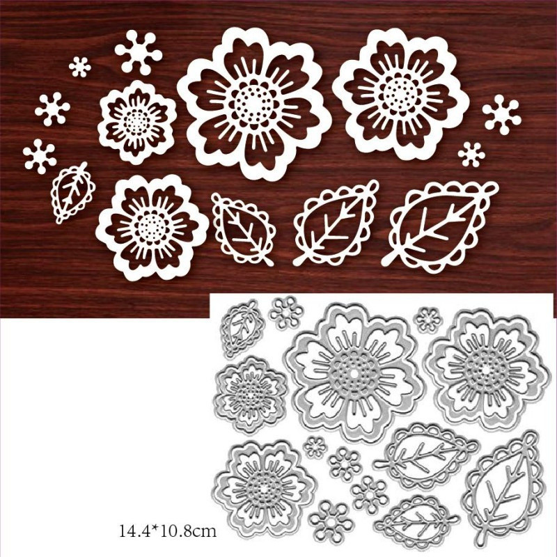 Diy Flower Leaf Background Metal Fundo Folha de Aço Carbono Molde de Aço Carbono Molde de Corte em Gofragem
