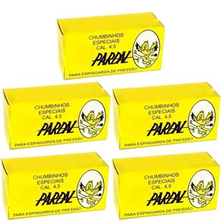 Kit 5 Chumbinhos Diabolô 4.5mm 250un - Pardal em Oferta na Shopee