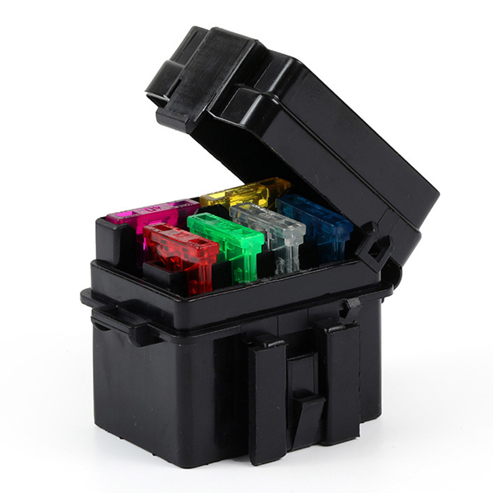 TK 4 Way Car Insurance Medium Relay Fuse Box Caixa Controladora De Circuito De Montagem De Fusíveis Com Terminais De 8pcs De 6pcs Automotivo