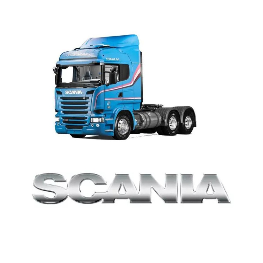 Emblema Cromado Da Grade Compatível Scania G/R S5 Antigo