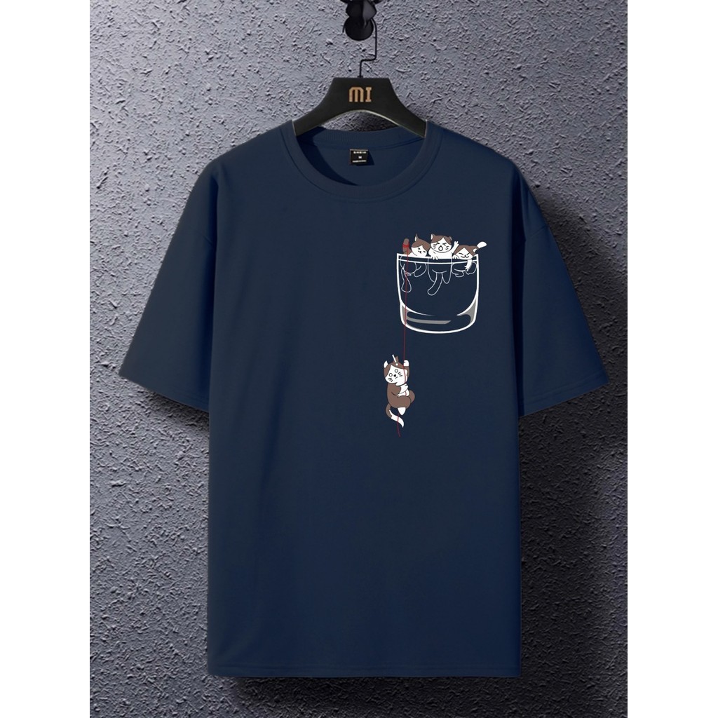 Blusa Colorida Urbana Solta Old School T-Shirt Básica Vibe Oversized Aesthetic Academia Larga