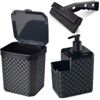 kit Lixeira De PIA 5 Litros + Porta Detergente + Rodinho de Pia em Oferta na Shopee