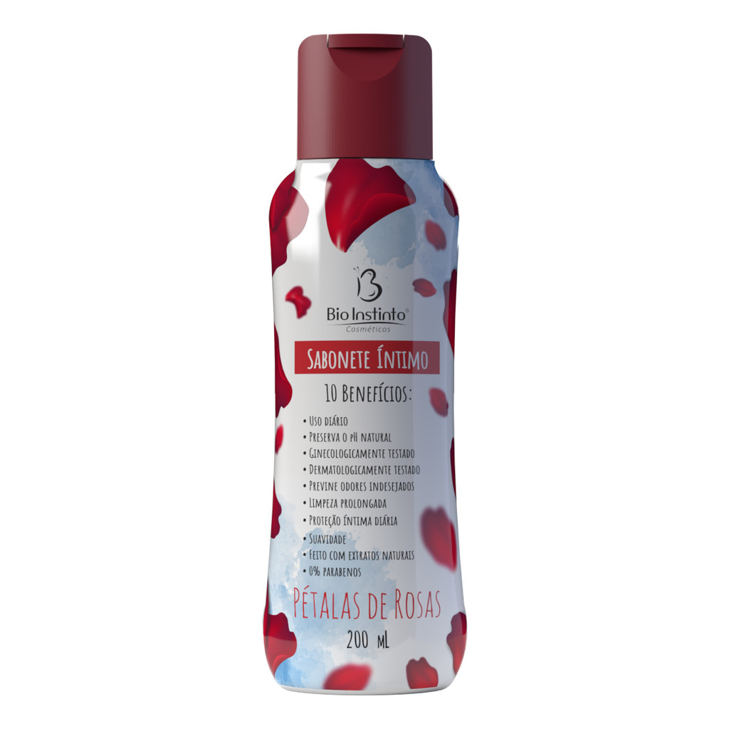 Sabonete Líquido Íntimo 10 Beneficios Pétalas de Rosas 200ml - Bio Instinto