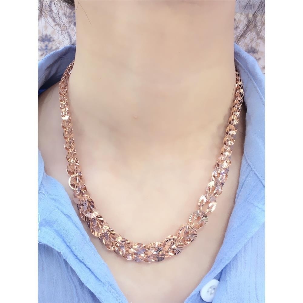Senhoras colar de ouro roxo puro rússia 585 14k ouro rosa luxo atmosférico Phoenix cauda colar