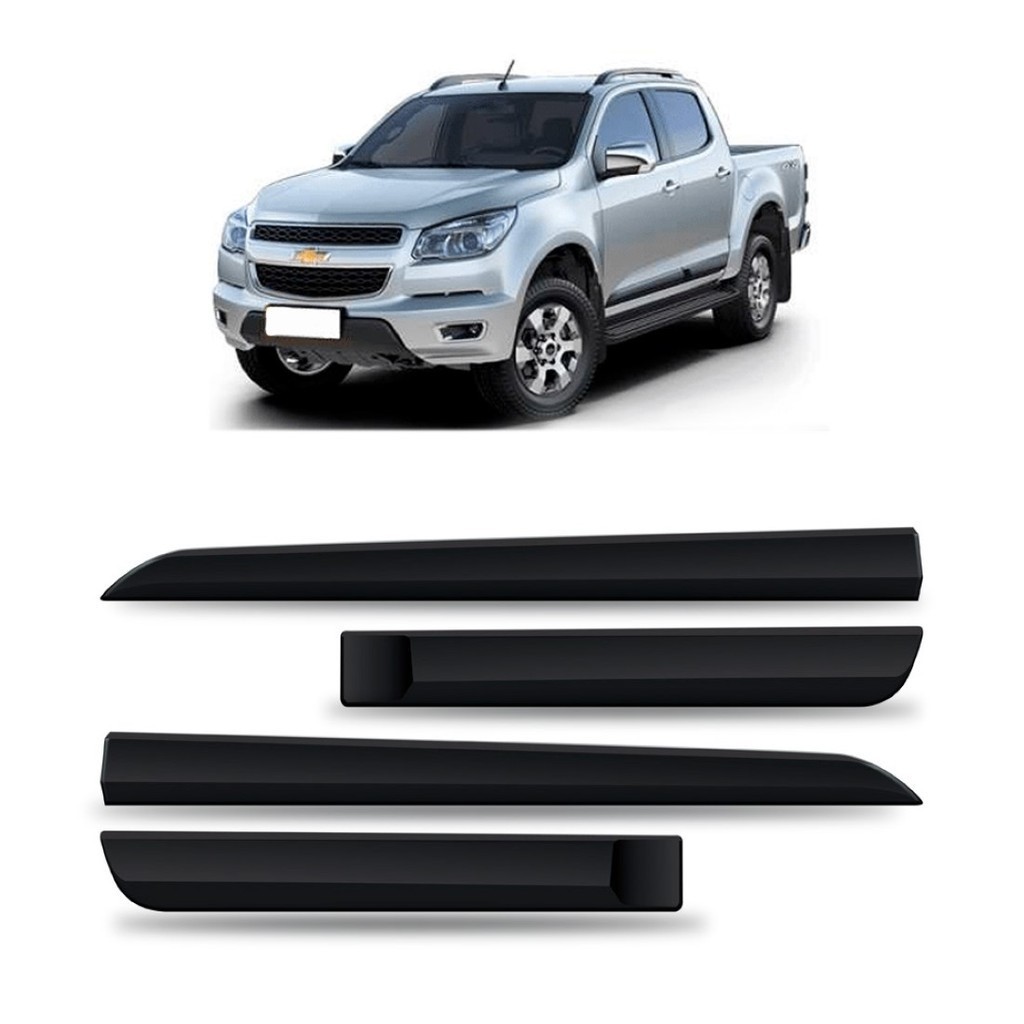 Friso Lateral S10 (cabine Dupla) - Kit 4 Peças Modelo em Oferta na Shopee