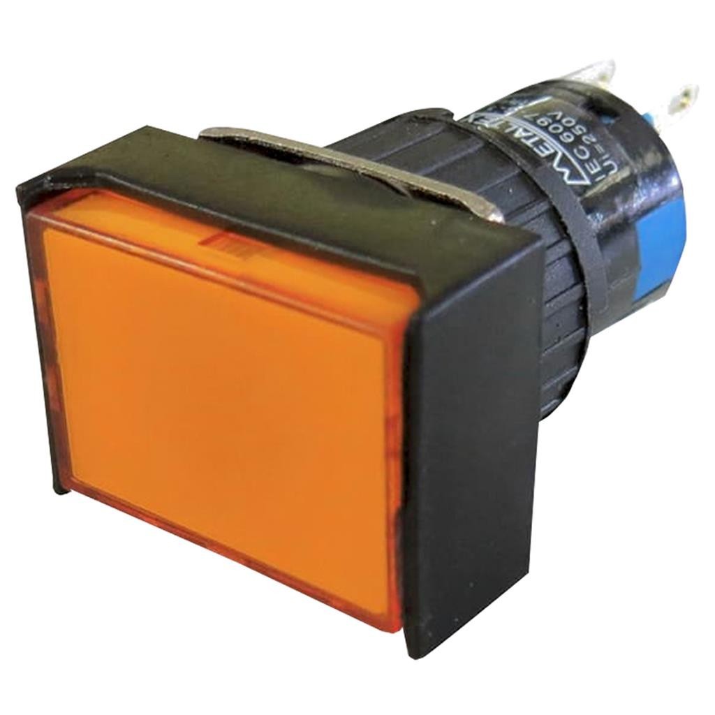 Botao Iluminado 2Na+2Nf Com Retencao 16Mm Laranja Metaltex em Oferta na Shopee