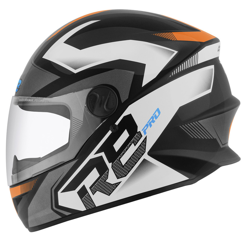 Capacete Moto Fechado Pro Tork R8 Pro Brilhante Viseira Cristal Diversas Cores Feminino Masculino Confortavel Seguro Tam. 56 58 60 62
