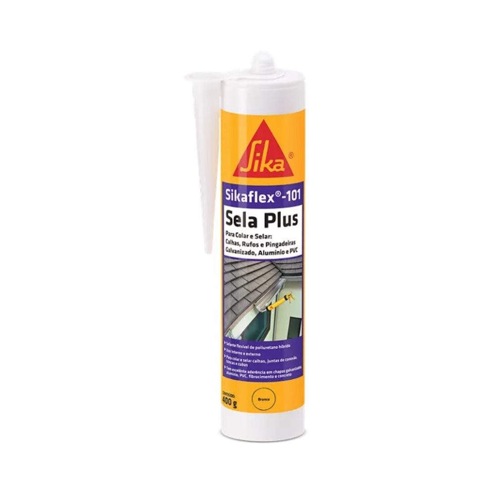 Selante Flexível de Poliuretano Sikaflex-101 Sela Plus Cinza 400G Sika