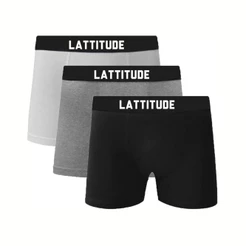 Kit 06 Cuecas Boxer de Algodão Masculinas Adulto Lattitude