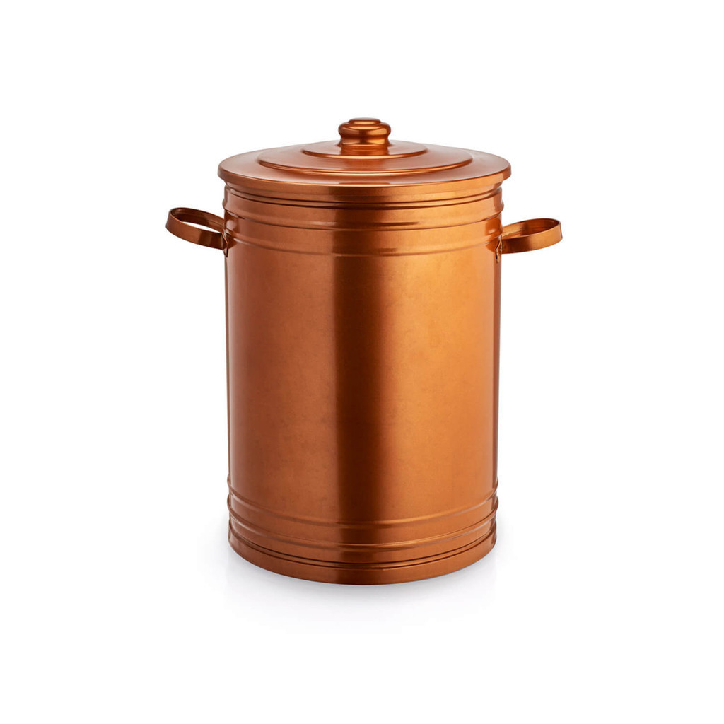 Lixeira 30 litros rose gold tambor lata de lixo cobre lixeira de metal ço galvanizado
