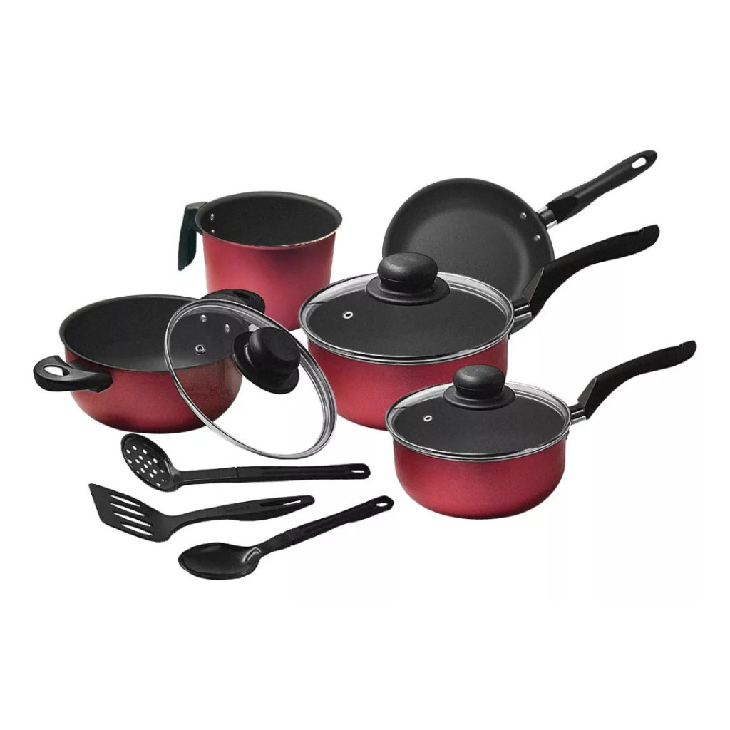 Conjunto Jogo De Panelas 8 Peças Tampa De Vidro Promoção