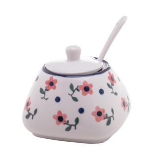 Pote Wolff Vintage Flores de Cerômica Branco