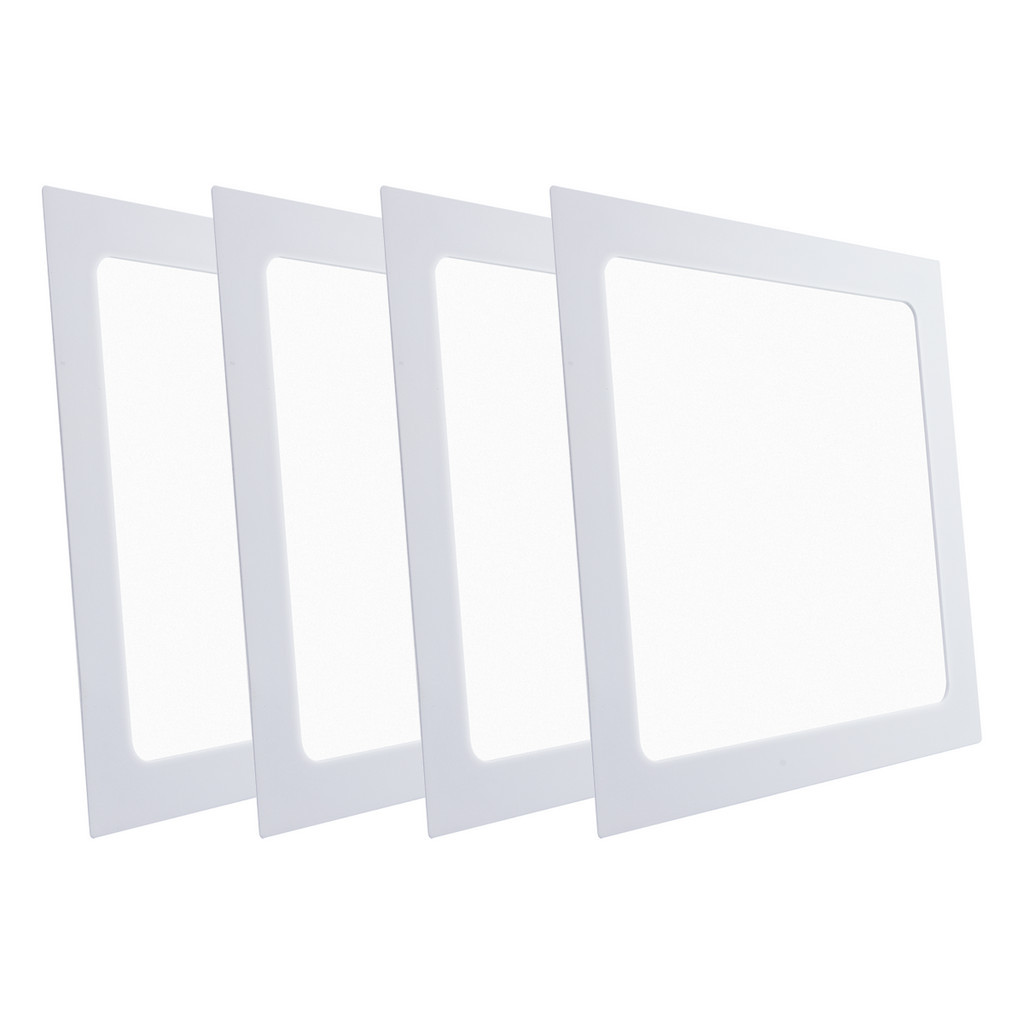 Kit 4 Painel Plafon Luminaria Quadrado Embutir Ultra Slim Led 18w Frio em Oferta na Shopee