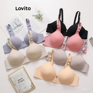 Lovito Sutiã Básico Liso Casual Para Mulheres LNL47122