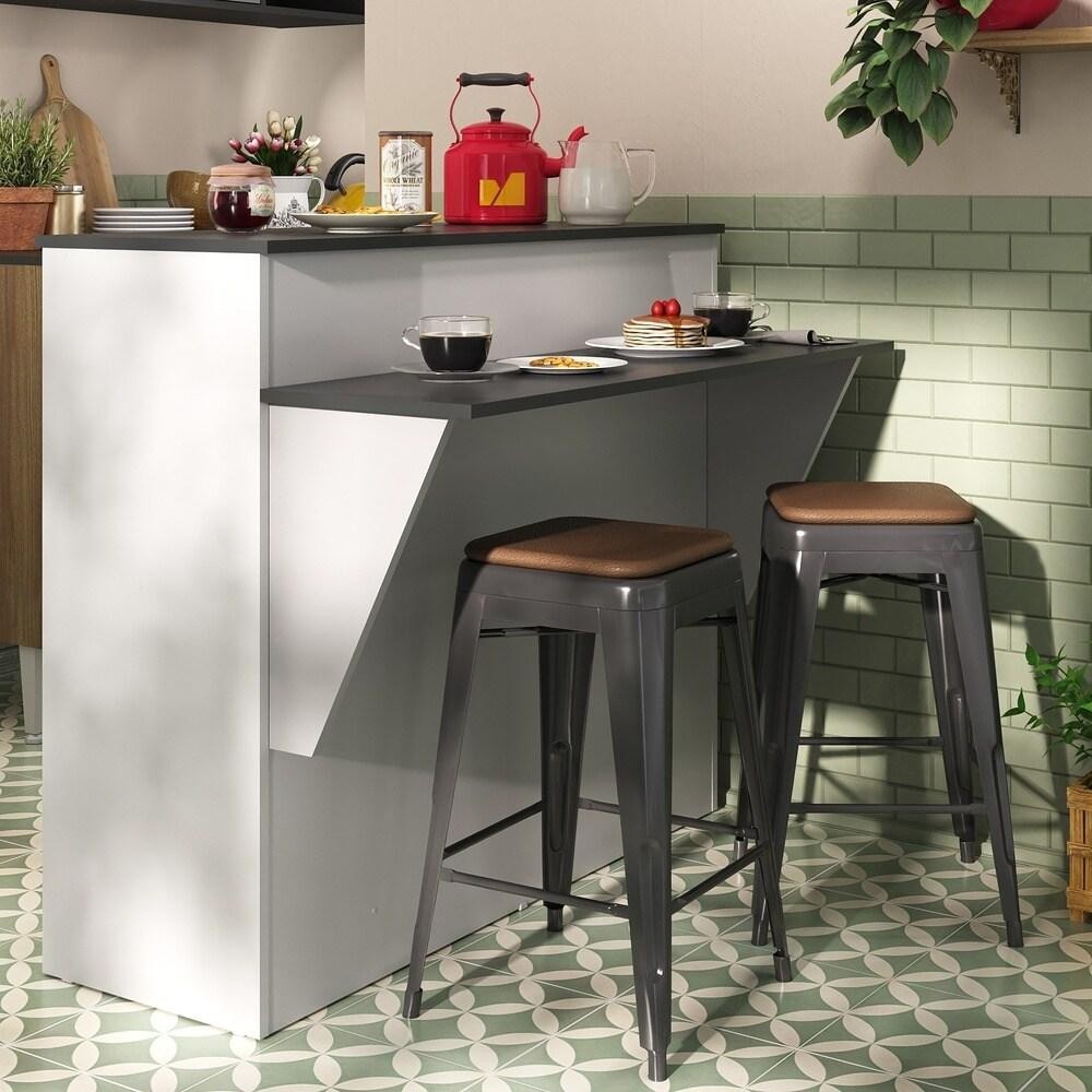 Bancada Balcão/Mesa Cozinha Mariah Multimóveis MP5484 Branca em Oferta na Shopee