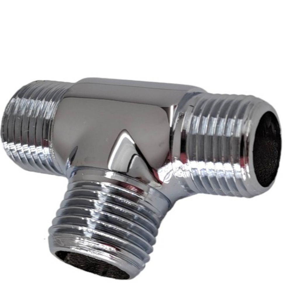Tee Rosca Macho 1/2 Ideal Para Ligação De Monocomando Cromado em Oferta na Shopee