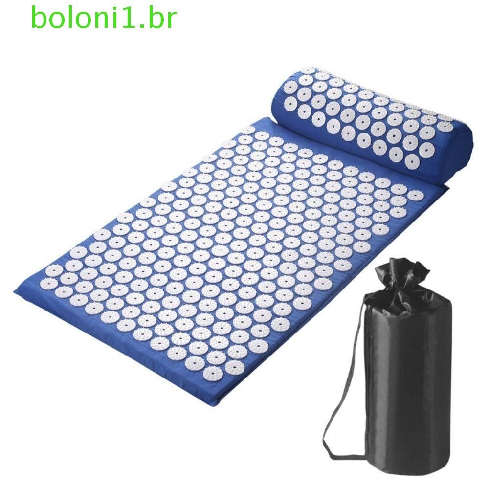 BOLONI Tapete E Almofada De Massagem De Acupressão , Conjunto De Almofadas Saco De Armazenamento De Panos Yoga , Pés Relaxamento